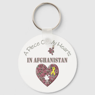 A Piece of My Hearts In Afghanistan Keychain