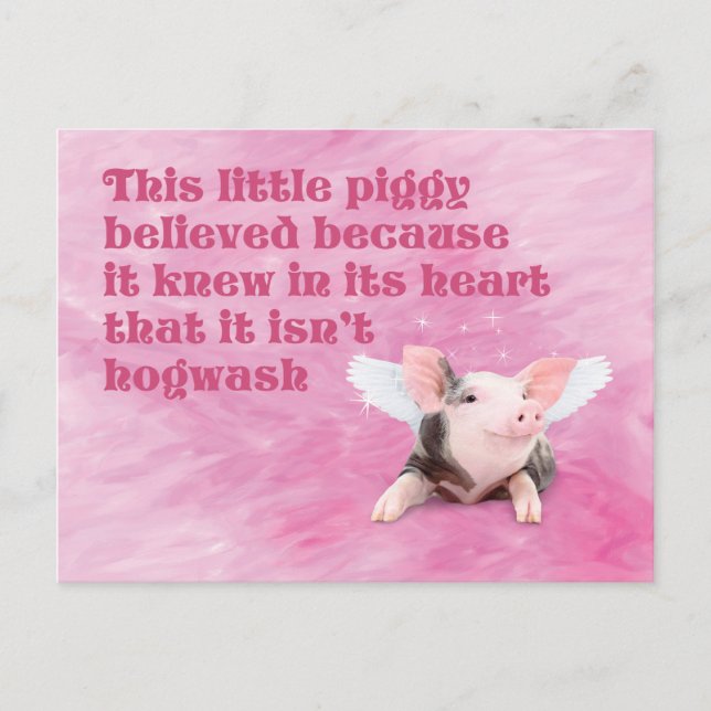 A Piggy Believed Postcard (Front)