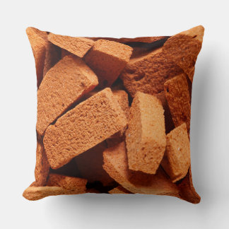 A pile of bricks construction throw pillow