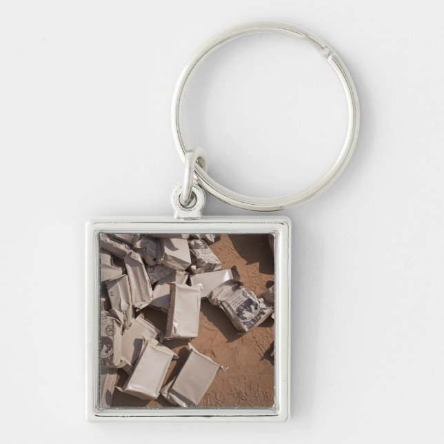 A pile of Meals Ready to Eat Keychain (Front)