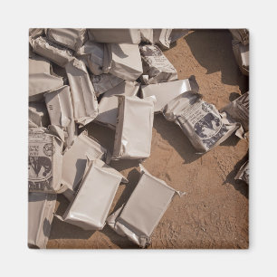 A pile of Meals Ready to Eat Magnet