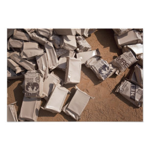 A pile of Meals Ready to Eat Photo Print