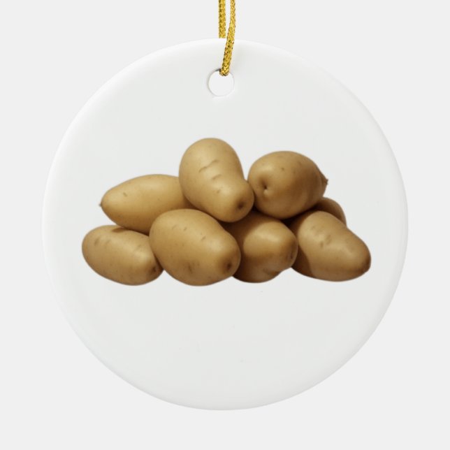 A Pile of Potatoes Ceramic Ornament (Front)