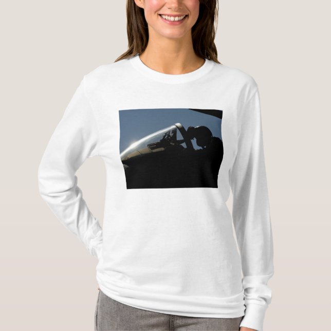 A pilot prepares for take-off T-Shirt (Front)