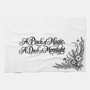 A Pinch of Magic Witchy Celestial Kitchen Towel