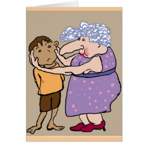 A pinch on the cheek from Aunty Dot