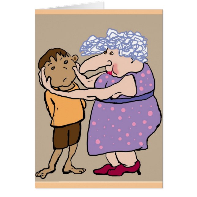 A pinch on the cheek from Aunty Dot (Front)