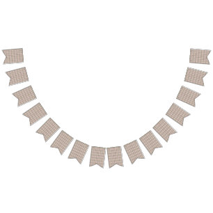 a pink and brown pattern on a white background bunting flags