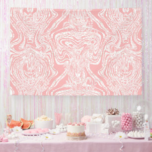 a pink and white abstract design on a white backgr banner