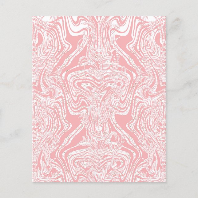 a pink and white abstract design on a white backgr flyer (Front)