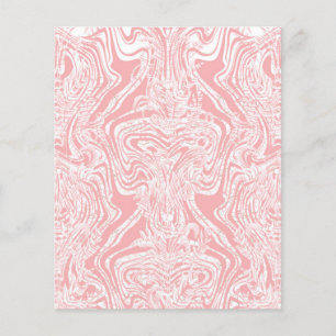 a pink and white abstract design on a white backgr flyer