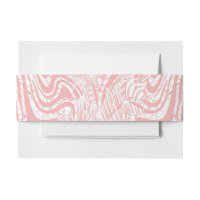a pink and white abstract design on a white backgr