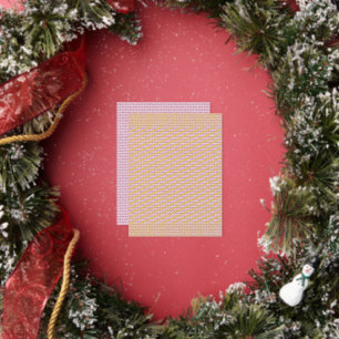 a pink and white background with wavy lines foil holiday postcard