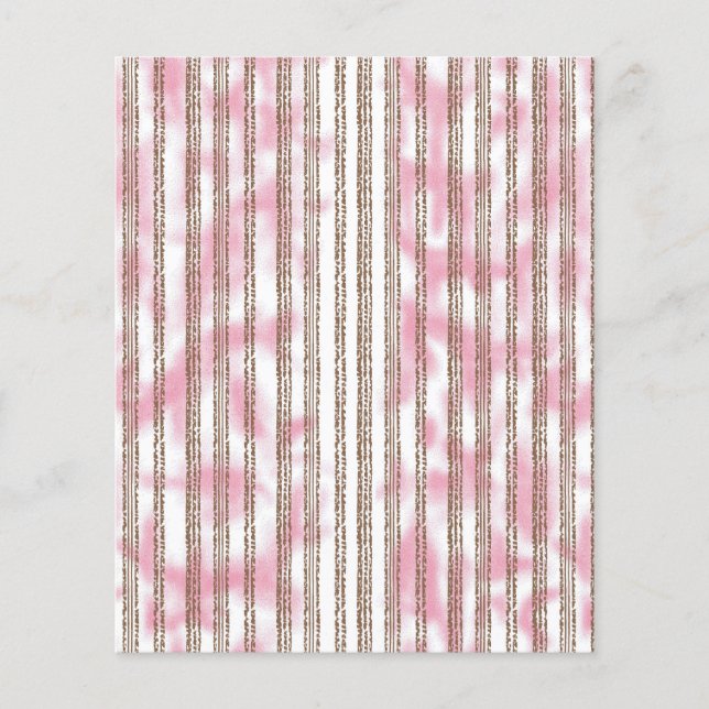 a pink and white striped background flyer (Front)