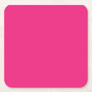 a pink background with a black border square paper coaster