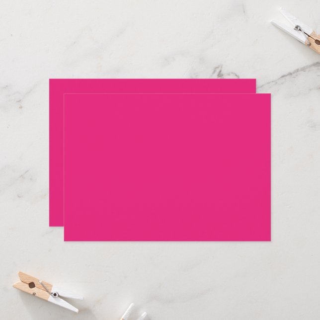 a pink background with a black invitation (Front/Back In Situ)