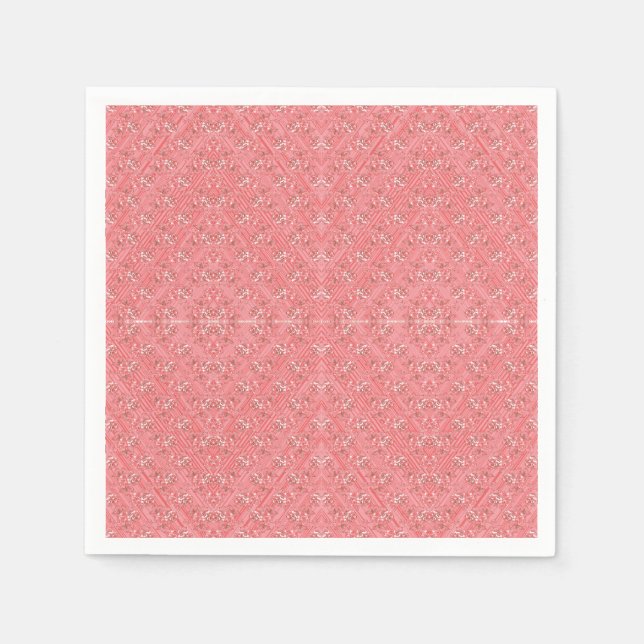 a pink background with a pattern in the middle_ napkin (Front)