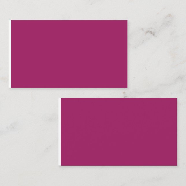 a pink background with a white border calling card (Front/Back)