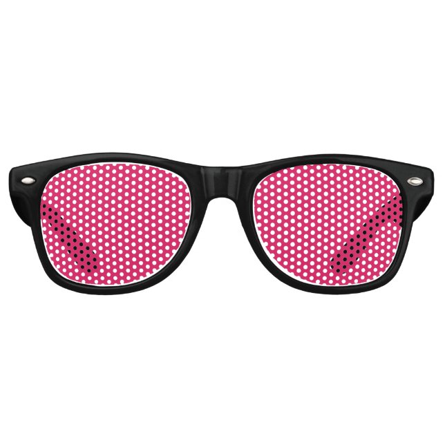 a pink background with a white border retro sunglasses (Front)
