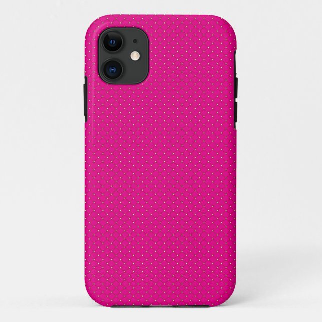 a pink background with white polka dots Case-Mate iPhone case (Back)