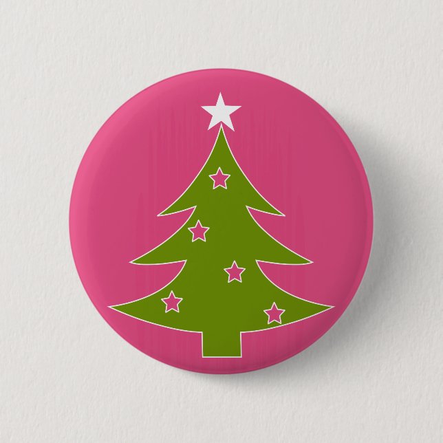 A Pink Christmas 2 Inch Round Button (Front)