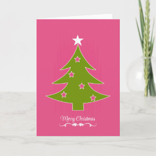 A Pink Christmas Holiday Card