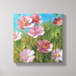 A Pink Floral Garden Canvas Print