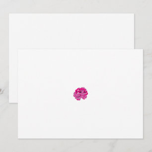 A pink flower with black spots on its petals, show thank you card