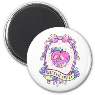 A pink Halloween’s Wicked Apple Magnet
