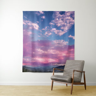 A Pink Luminous Sunrise Tapestry