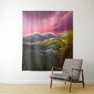 A Pink Luminous Sunrise Tapestry
