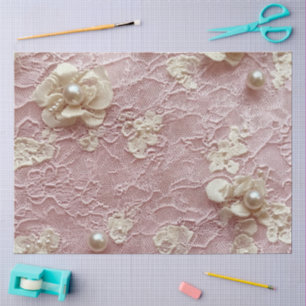 A Pink Pearl and Lace Series Design #11 Tissue Paper