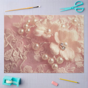 A Pink Pearl and Lace Series Design #3 Tissue Paper
