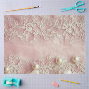 A Pink Pearl and Lace Series Design #9 Tissue Paper