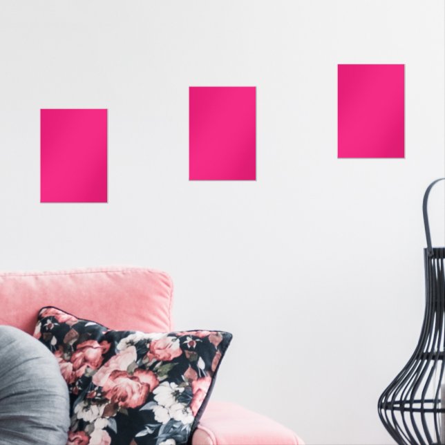 A pink square with a white border, creating a simp (Livingroom)