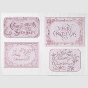 A Pink Water Colour Christmas Series Design 10 Tissue Paper
