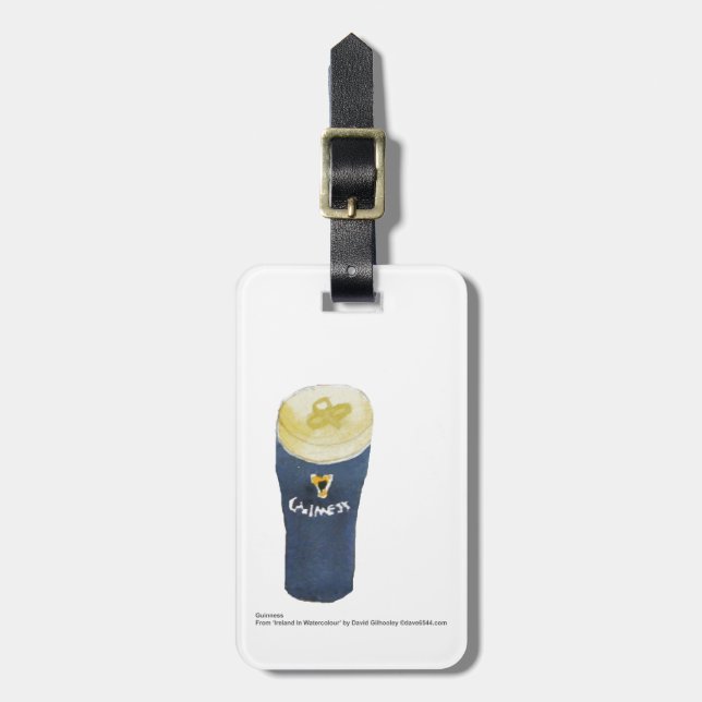 A Pint of Guinness Luggage Tag (Front Vertical)
