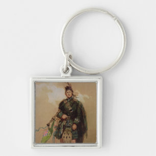 A Piper of the 79th Highlanders at Chobham Keychain