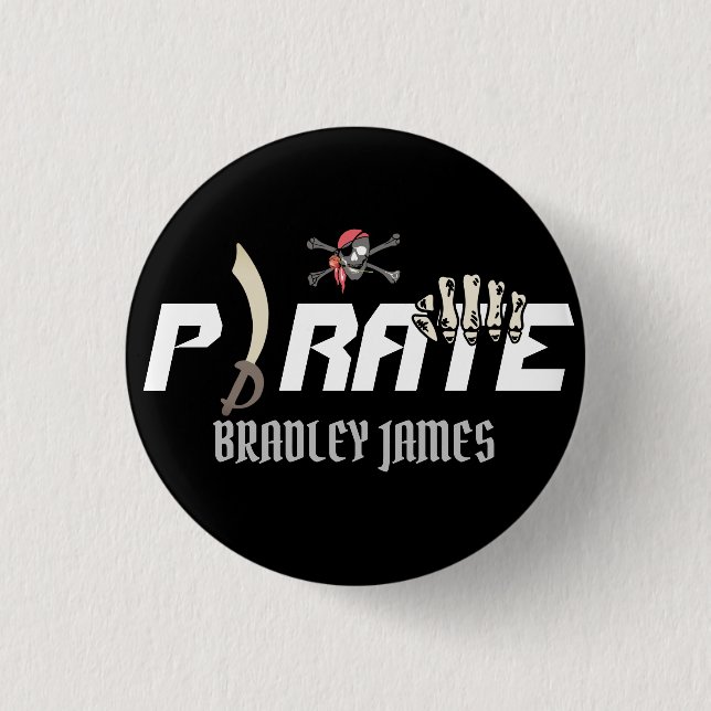 A Pirate | International Talk Like a Pirate day 1 Inch Round Button (Front)