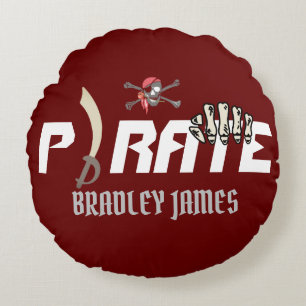 A Pirate International Talk Like a Pirate day Round Pillow