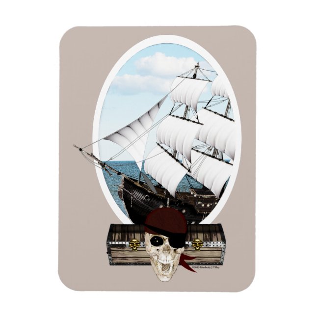 A Pirate Ship Magnet (Vertical)