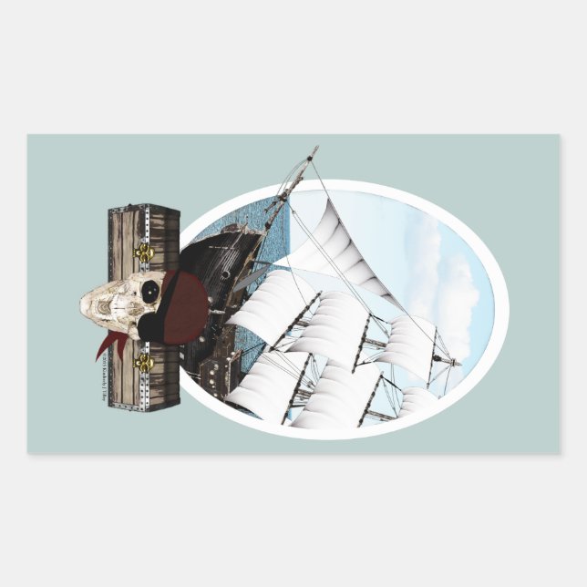 A Pirate Ship Sticker (Front)