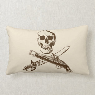 A Pirates Life doublesidedskullpillow_2 Lumbar Pillow