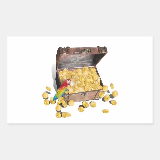 A Pirates Treasure Chest (Add Background Colour) Sticker (Front)