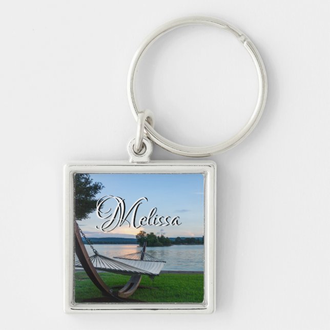 A Place To Relax Square Keychain (Front)