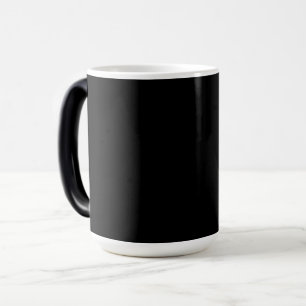 A plain dark black textured background fills magic mug