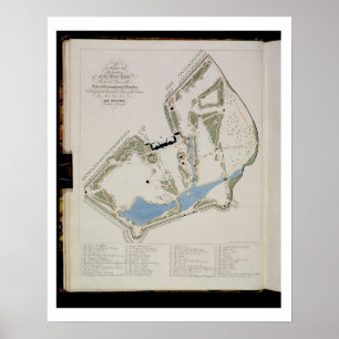 A Plan of the Gardens of Richard Grenville, Duke o Poster