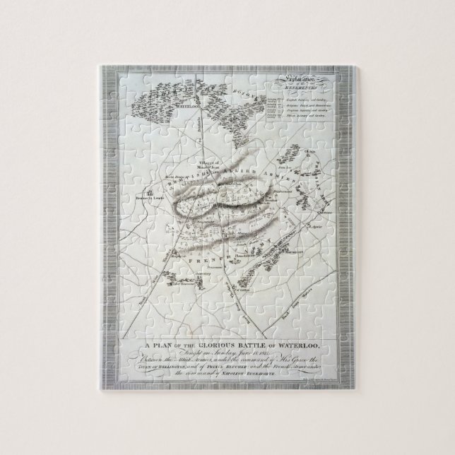 A Plan of the Glorious Battle of Waterloo (engravi Jigsaw Puzzle (Vertical)