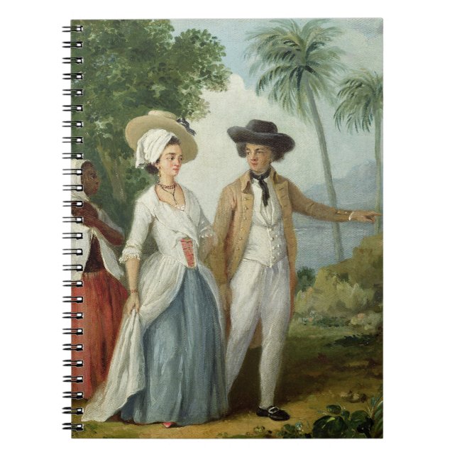 A Planter and his Wife, Attended by a Servant, c.1 Notebook (Front)