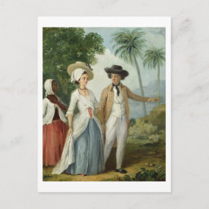 A Planter and his Wife, Attended by a Servant, c.1 Postcard